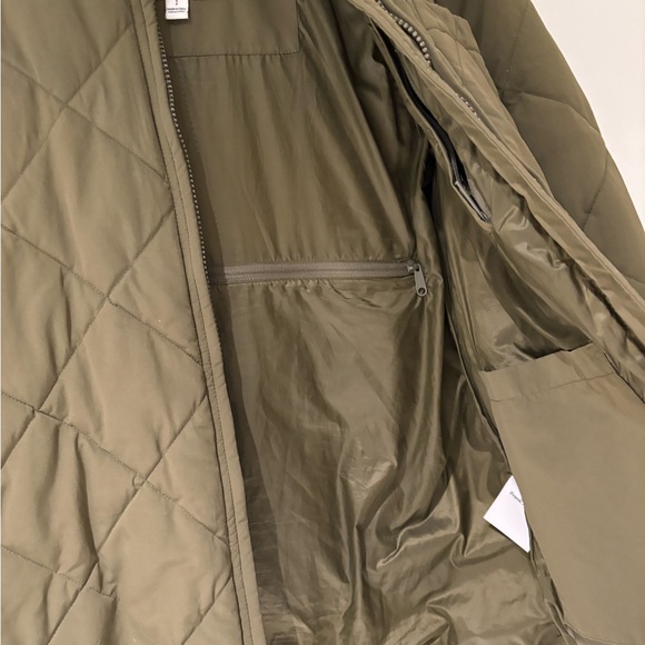 Frank & Oak Olive Green Quilted Puffer Jacket - Picture 3 of 3